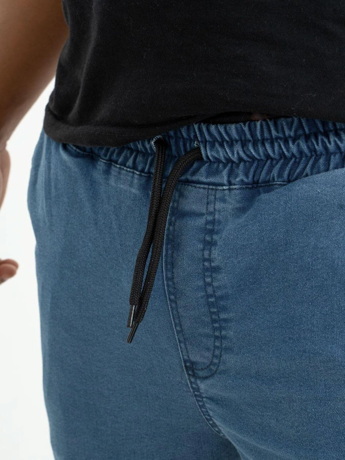Spodnie męskie Jeans Jogger Jigga Wear Crown jasne niebieskie