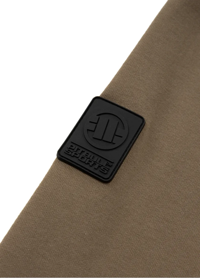 Bluza męska z kapturem Pitbull Pit Bull Hermes 24 ZIP hooded brązowa