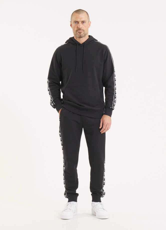 Bluza męska z kapturem Pitbull Pit Bull Tape Nugget czarna