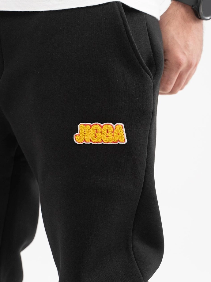 Spodnie dresowe męskie Jigga Wear Name Patch czarne