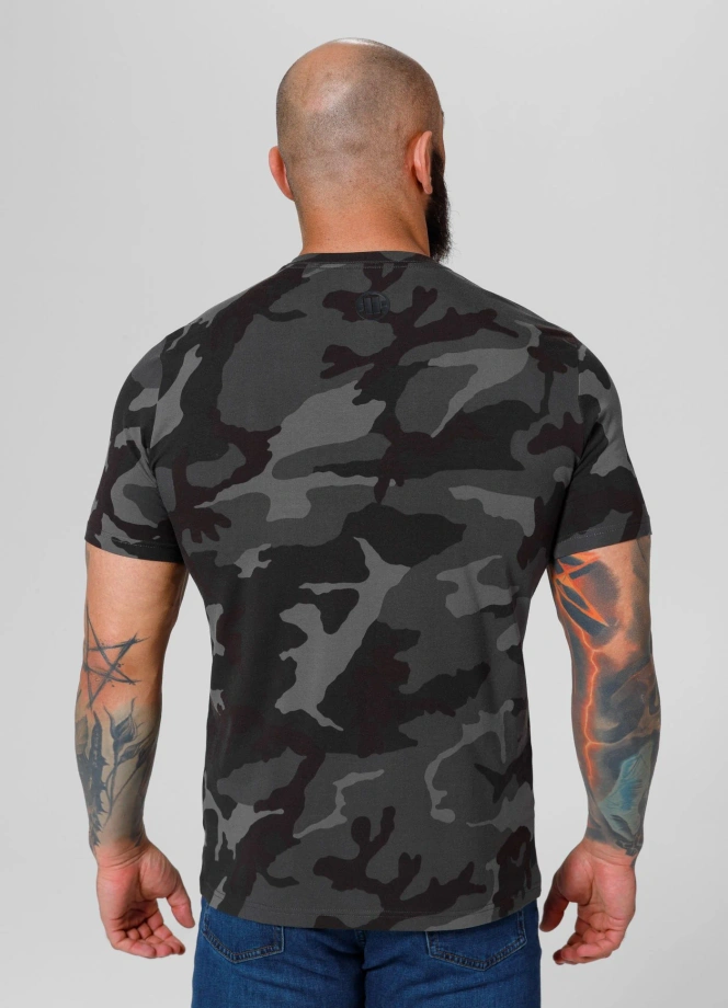 Koszulka męska T-Shirt Pit Bull Pitbull Classic Boxing Slim Fit czarna camo