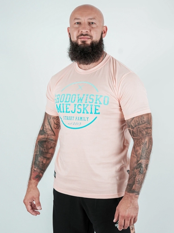 Koszulka męska t-shirt Środowisko Miejskie Theme 2.0 łososiowa