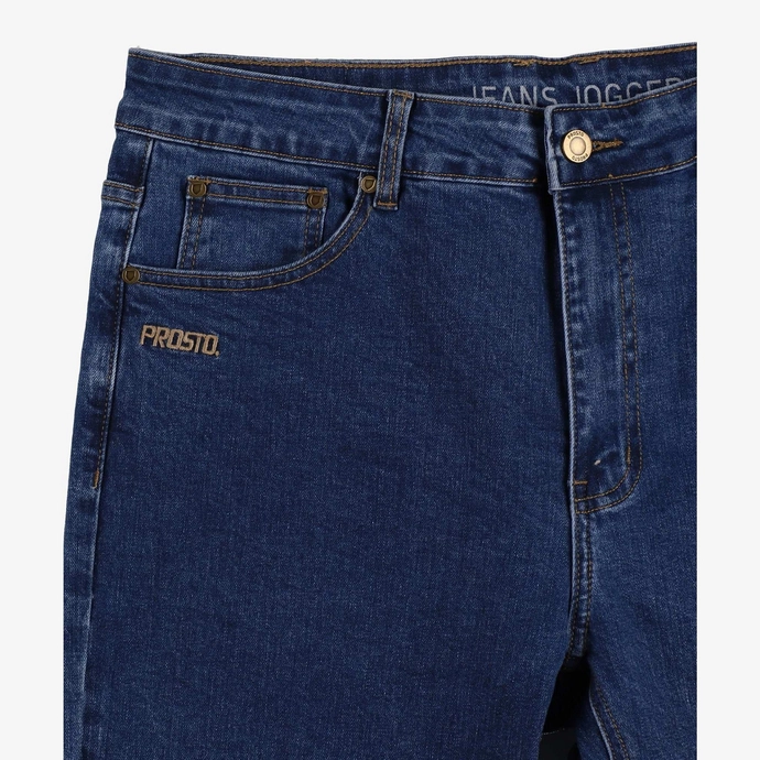 Spodnie męskie jogger jeans Prosto Krix niebieskie