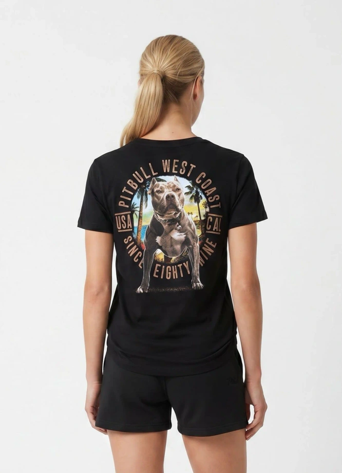 Koszulka t-shirt damska Pit Bull Beach Girl czarna