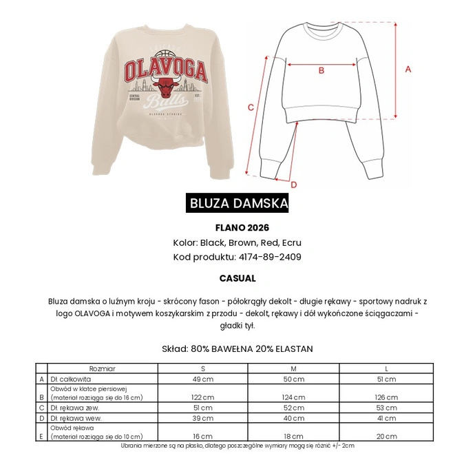 Bluza damska Olavoga FLANO czarna