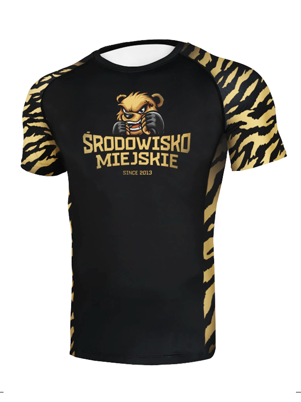 Koszulka sportowa Rashguard Środowisko Miejskie Wild Bear czarna