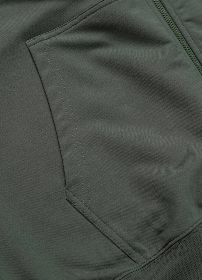 Bluza męska rozpinana z kapturem Pitbull Small Logo Nugget zielona