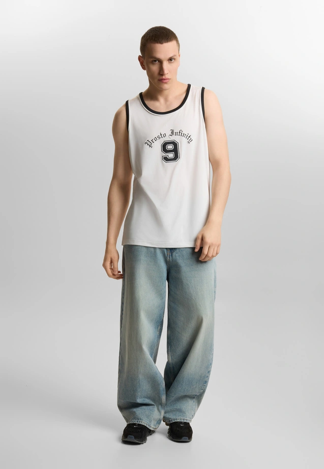 Koszulka męska Tank Top Prosto Nine biała
