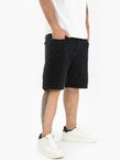 Spodenki szorty męskie jeans Jigga Wear Small Outline Crown Dots czarne