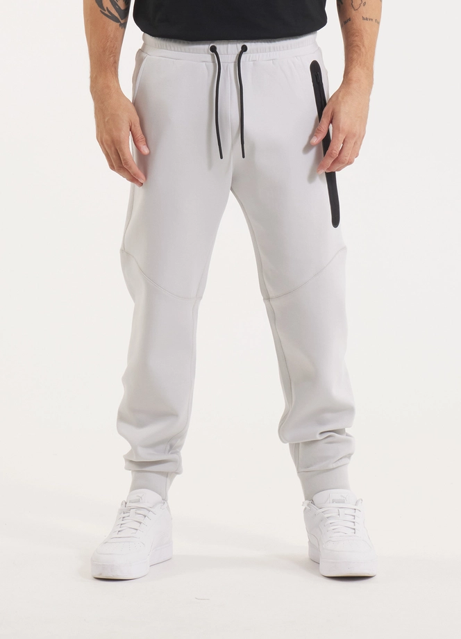 Spodnie męskie dresowe Pitbull Pit Bull Dogwood Pocket złamana biel