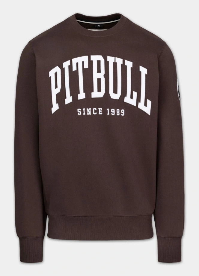 Bluza męska bez kaptura Pit Bull Norton brązowa