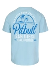 Koszulka męska T-Shirt Pit Bull Pitbull San Diego Born jasno niebieska