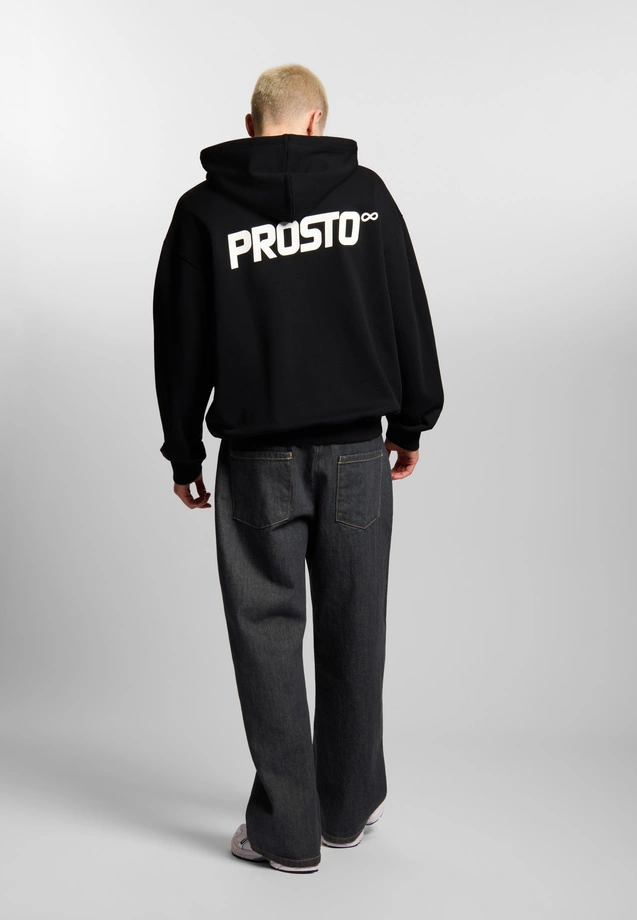 Bluza męska rozpinana z kapturem Prosto Infinity czarna