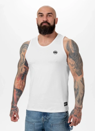 Koszulka męska tank top Pitbull Small Logo biała