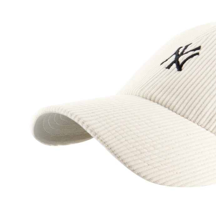 Czapka z daszkiem 47 Brand sztruksowa New York Yankees Base Runner Clean Up kremowa