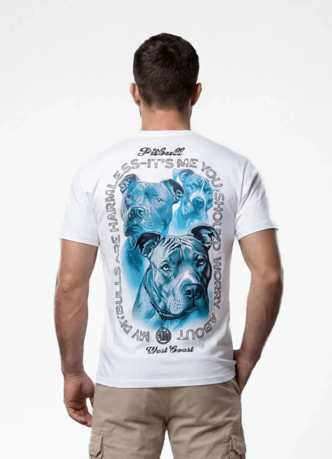 Koszulka męska T-Shirt Pit Bull Protector biała