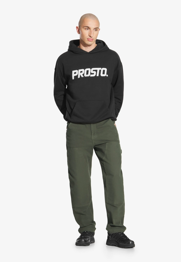 Bluza męska z kapturem Prosto Big Log czarna