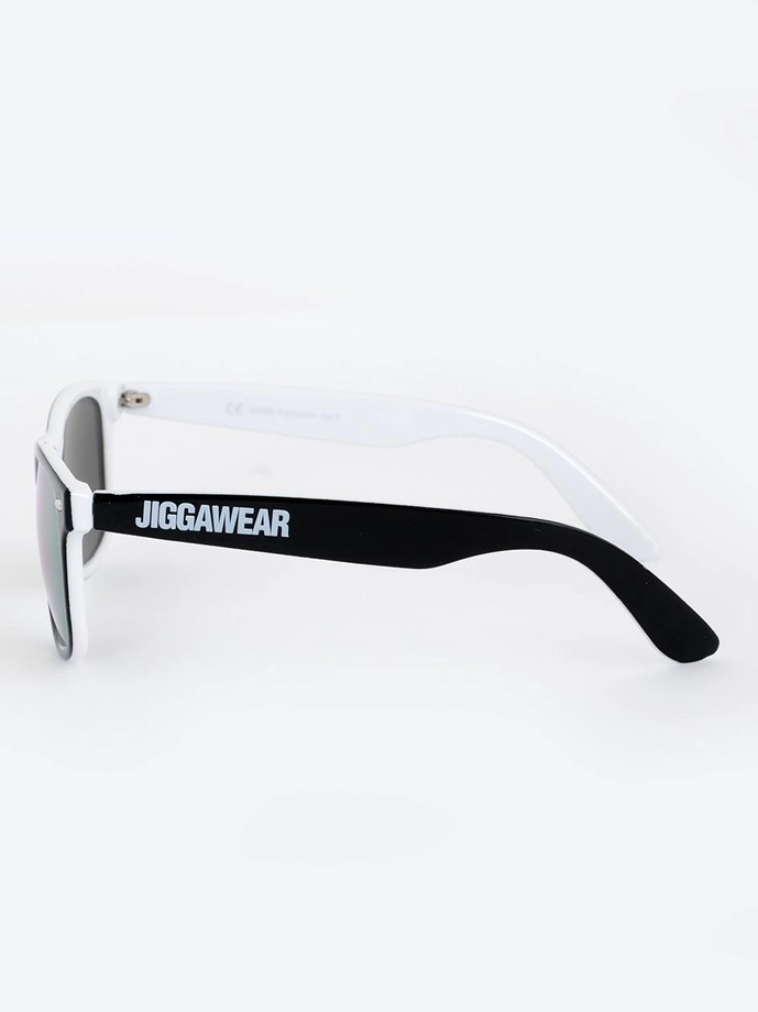 Okulary przeciwsłoneczne Jigga Wear Name Contrast Wayfarer czarno/biało/żółte