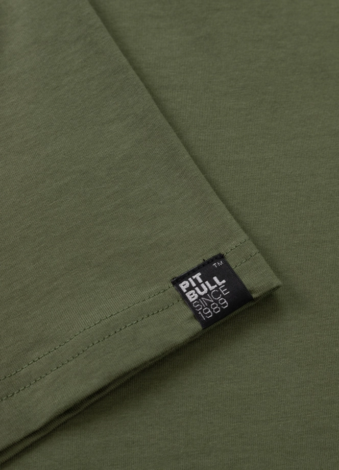 Koszulka męska T-Shirt Pitbull Eighty Nine Dog oliwkowa zielona