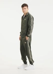 Bluza męska rozpinana Pitbull Pit Bull Tape Logo 25 Trackjacket zielona