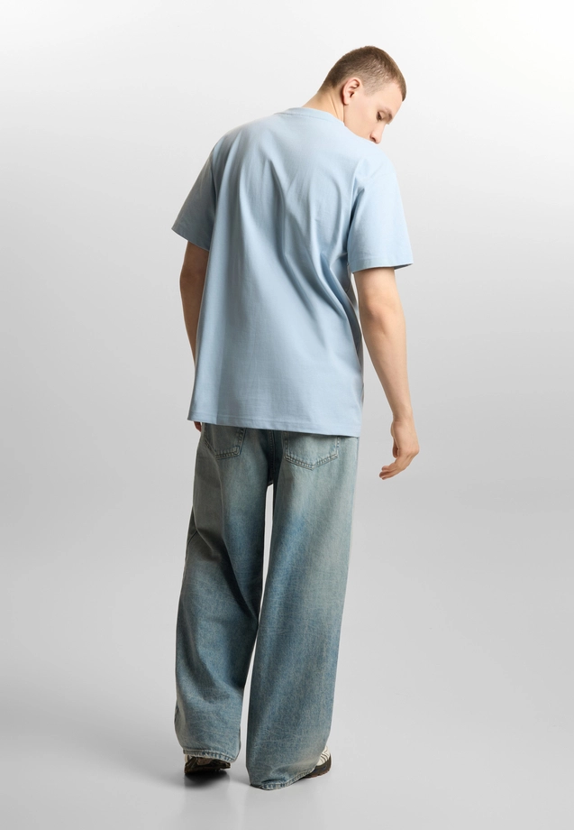 Koszulka męska t-shirt oversize Prosto Ever jasno niebieska