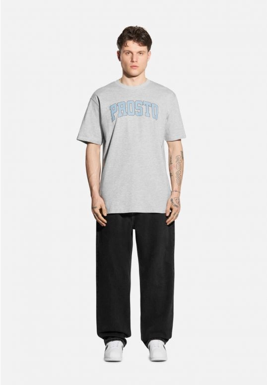 Koszulka męska t-shirt Prosto College szara