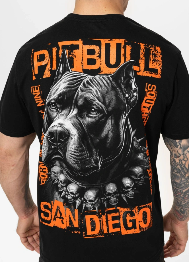 Koszulka męska T-Shirt Pit Bull Blacky czarna