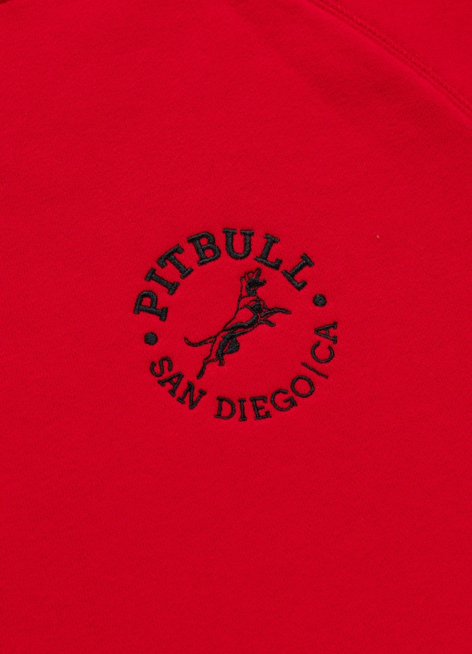 Bluza męska bez kaptura Pit Bull San Diego CA czerwona