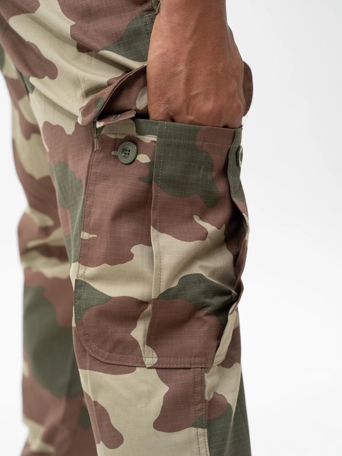 Spodnie Materiałowe Baggy Bojówki Jigga Wear Ripstop Military brązowo/zielone camo