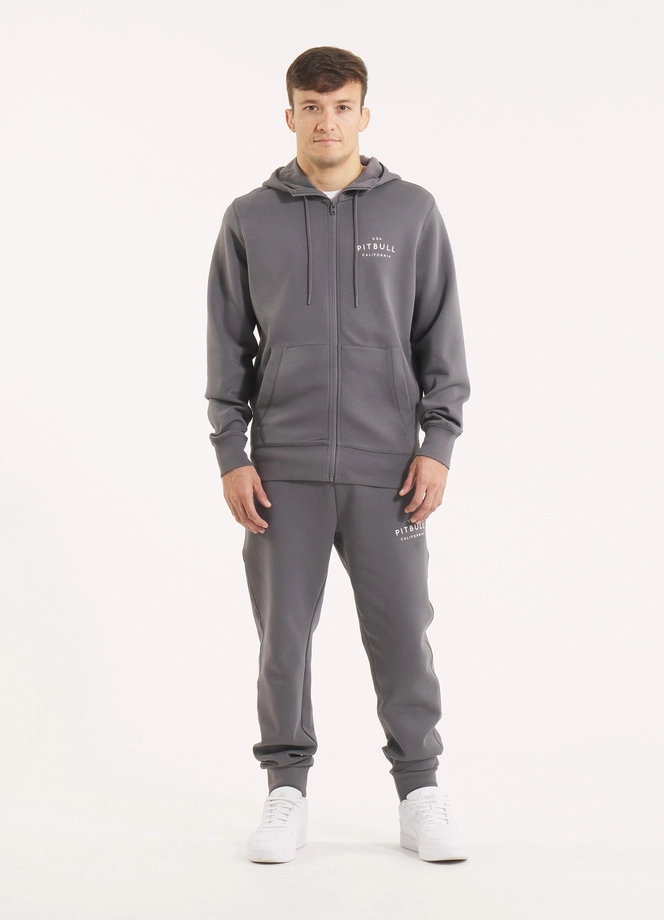 Bluza męska Pitbull Pit Bull Sampson ZIP grafitowa szara