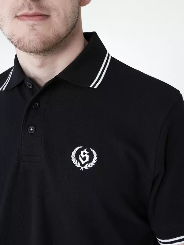 Koszulka męska polo t-shirt Środowisko Miejskie Laur czarna