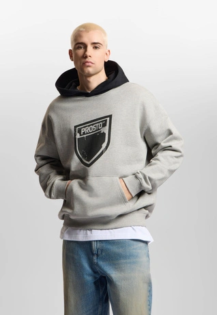 Bluza męska z kapturem Prosto Splash Shield szara