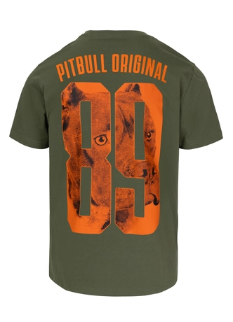 Koszulka męska T-Shirt Pit Bull Pitbull Eighty Nine Dog 25 oliwkowa zielona
