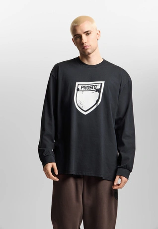 Koszulka longsleeve męski Prosto Splash Shield czarna