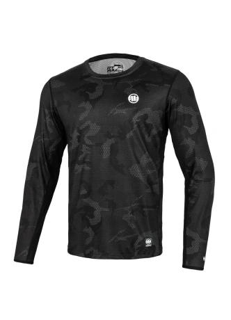 Koszulka Longsleeeve męski Pit Bull Pitbull Performance Pro Plus Net Camo II 24 czarna