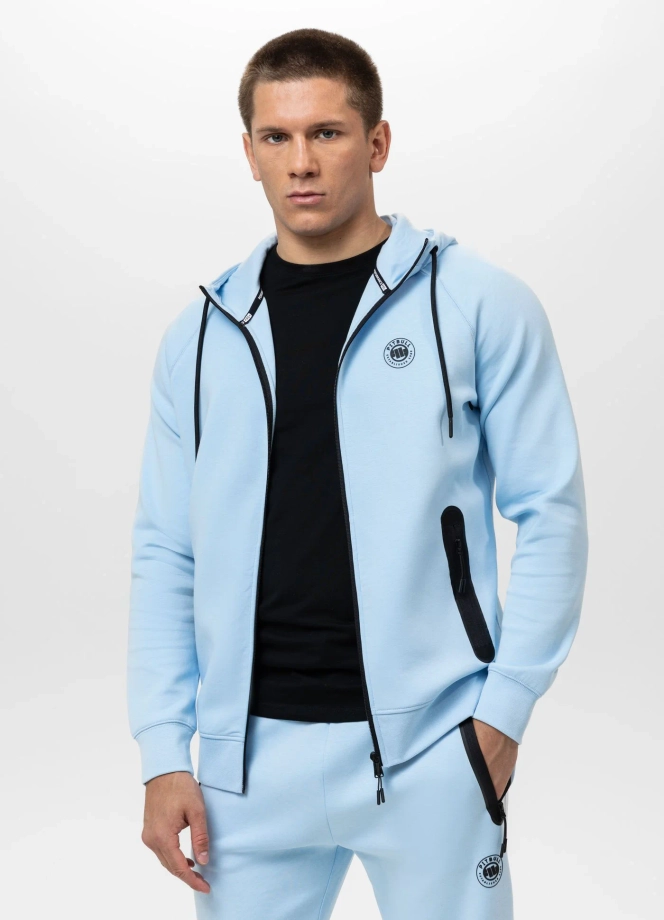 Komplet dresowy męski Pit Bull Dogwood 25 ZIP jasno niebieski