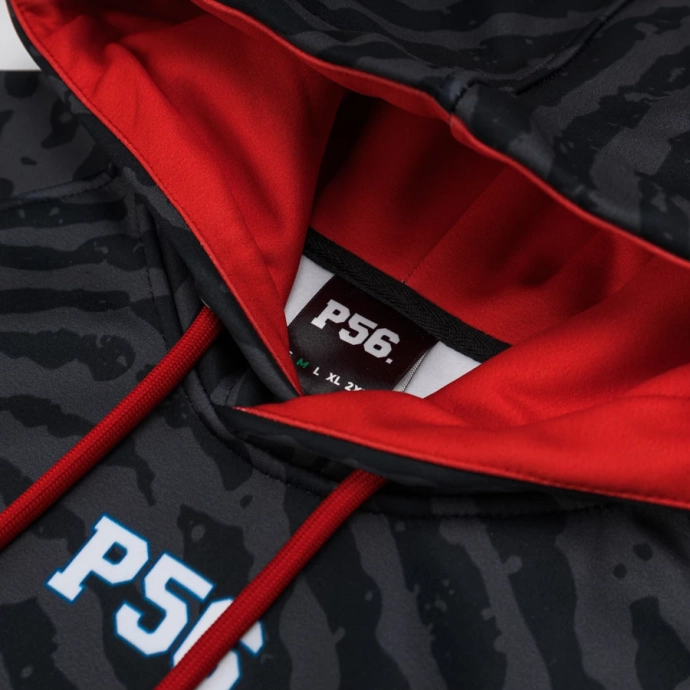 Bluza męska z kapturem Dudek P56 Imprinnt czarna