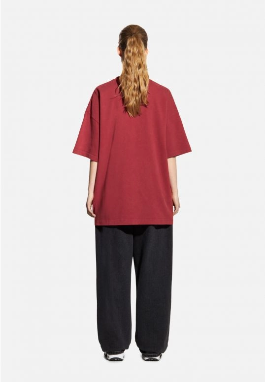 Koszulka męska t-shirt oversize Prosto Bull czerwona