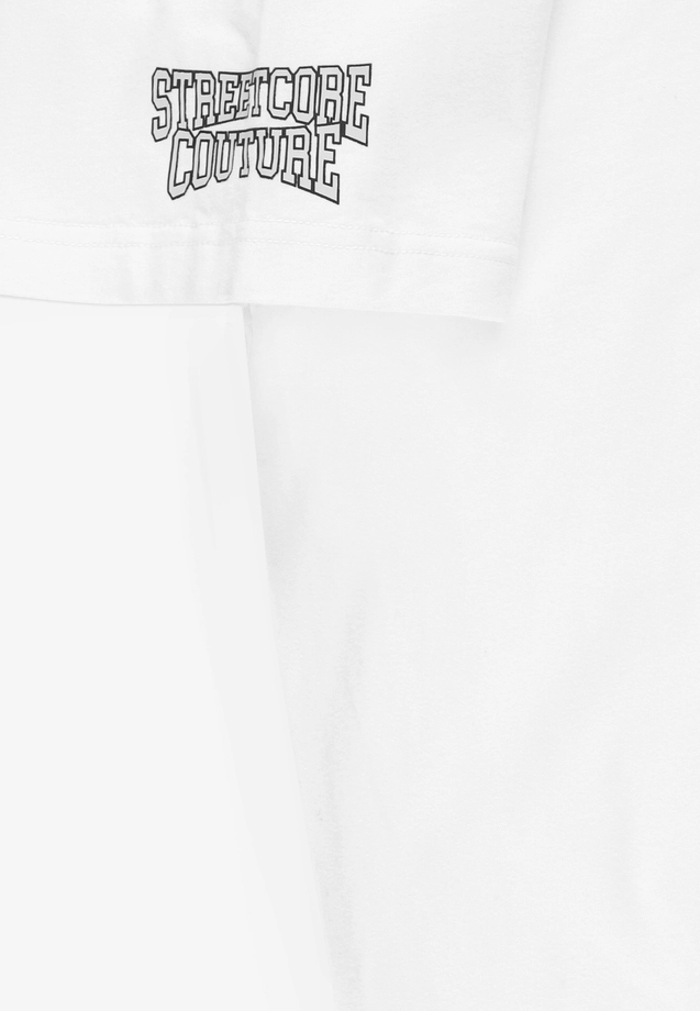 Koszulka męska t-shirt oversize Prosto Football Fan biała