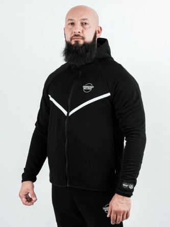 Bluza męska z kapturem Środowisko Miejskie Classic Tech czarna/biała