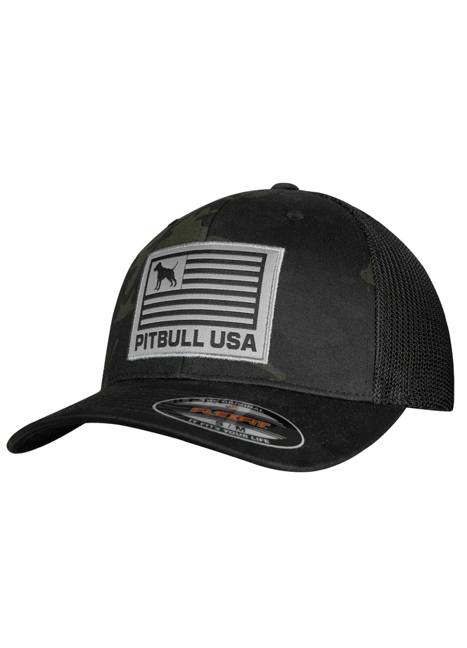 Czapka z daszkiem Full Cap Mesh Pit Bull Pitbull USA czarna