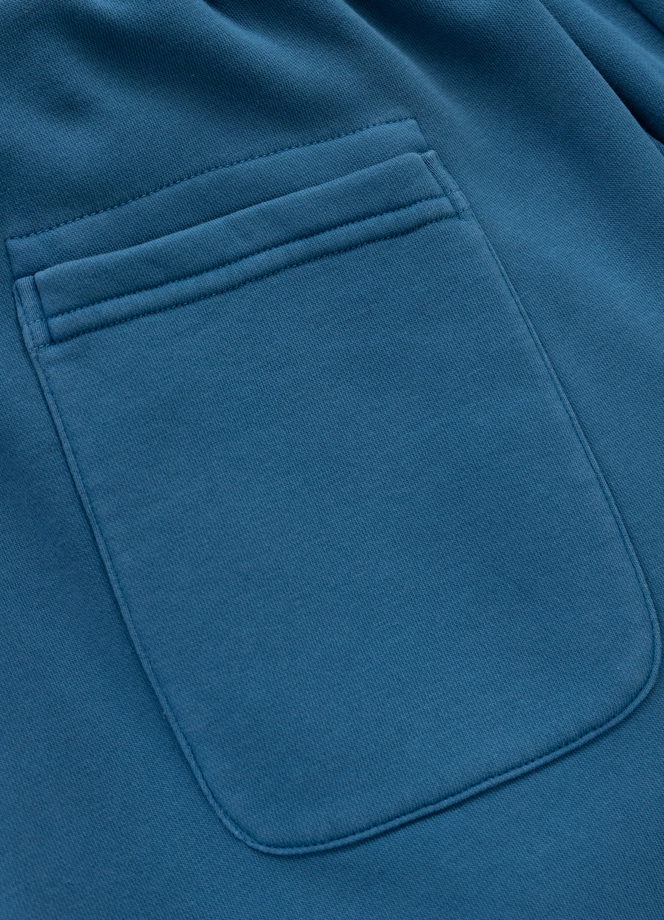 Spodenki szorty dresowe męskie Pitbull Lancaster 2 Washed niebieskie