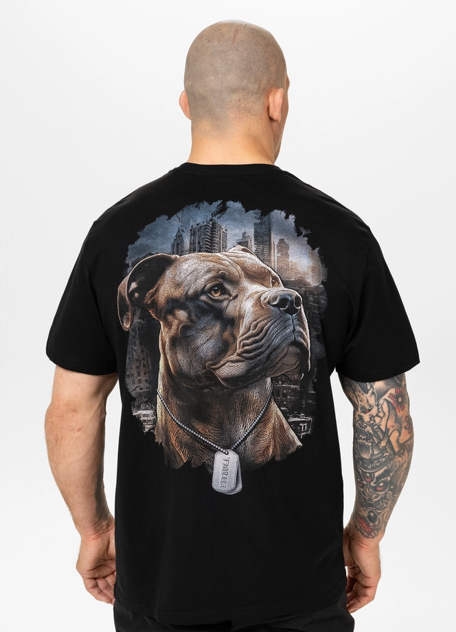 Koszulka męska T-Shirt Pit Bull Pitbull Hero czarna