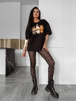 Koszulka damska T-shirt Olavoga Heart Side czarna