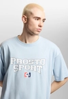 Koszulka męska t-shirt Prosto Sport jasno niebieska