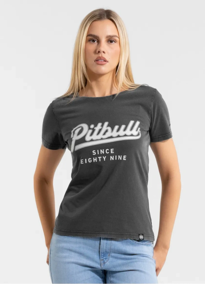 Koszulka damska T-shirt Pit Bull Angel Logo grafitowa