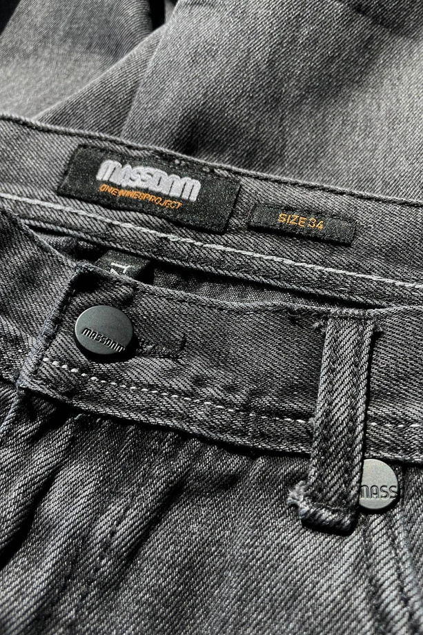 Spodnie męskie Jeans Mass Denim Signature 2.0 sprane czarne