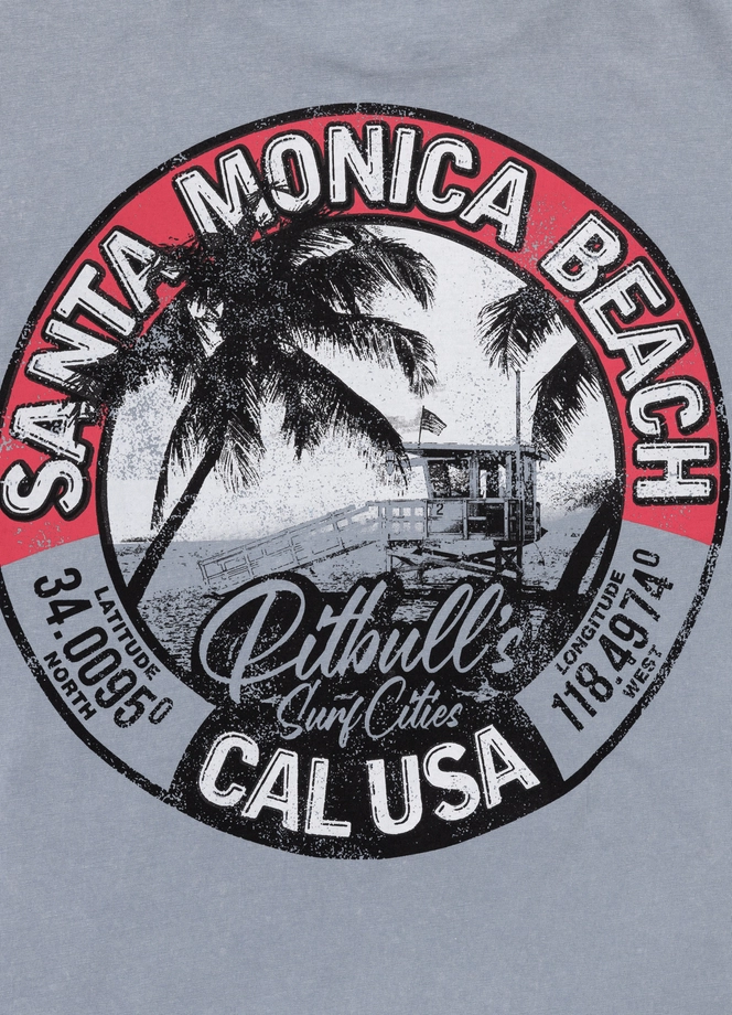 Koszulka męska T-Shirt Pit Bull Pitbull Denim Washed Oceanside 25 jasno niebieska