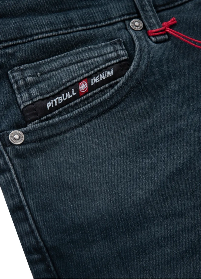 Spodenki szorty jeans męskie Pitbull Dark Wash Highlander granatowe