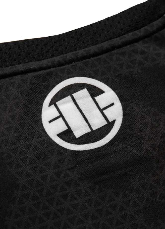 Koszulka męska rashguard Pit Bull Shortsleeve Net Camo II 24 czarna